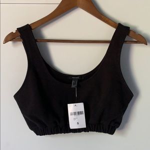 Sweatshirt material crop top NWT